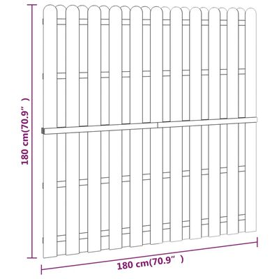 vidaXL Panneau de clôture Bois de pin 180x180 cm