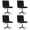 vidaXL Chaises &agrave; manger lot de 4 Noir Velours
