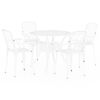 vidaXL Ensemble de bistro 5 pcs Aluminium coul&eacute; Blanc