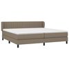 vidaXL Sommier &agrave; lattes de lit avec matelas Taupe 200x200 cm Tissu