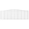 vidaXL Paniers &agrave; gabions arqu&eacute;s 3 pcs 400x50x120/140 cm Fer galvanis&eacute;