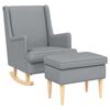 vidaXL Fauteuil avec pouf 2 pc Gris clair Tissu