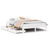 vidaXL Cadre de lit avec tiroirs sans matelas blanc 150x200 cm