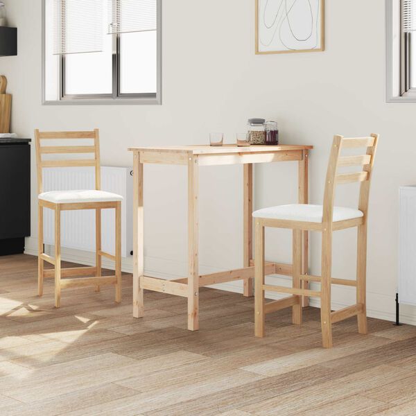 vidaXL Chaises de salle &agrave; manger 2 pcs Naturel 40 x 47,5 x 99,5 cm