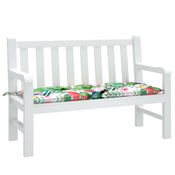 vidaXL Coussin de banc de jardin carreaux multicolore 120x50x7cm tissu