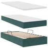 vidaXL Lit de Rangement avec matelas Vert fonc&eacute; 100 x 200 cm