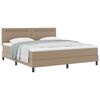 vidaXL Lit &agrave; ressorts avec matelas Cappuccino 180 x 200 cm Simili cuir