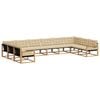 vidaXL Ensemble de canap&eacute;s d'ext&eacute;rieur 10 pc Blanc et Beige