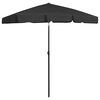 vidaXL Parasol de plage noir 180x120 cm