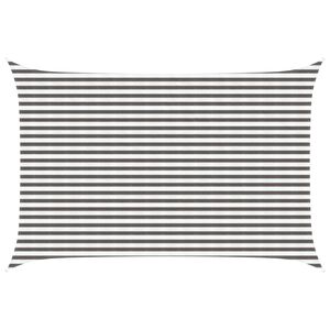 vidaXL Voile d'ombre Gris clair et blanc 3 x 4,5 m HDPE