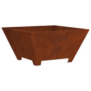 vidaXL Brasero Rouill&eacute; 80 x 80 x 40 cm