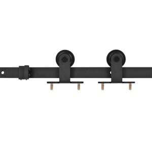 vidaXL Kit de quincaillerie de porte coulissante SKIEN 200 cm noir