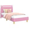vidaXL Cadre de lit pour enfants avec t&ecirc;te de lit Rose 80 x 160 cm