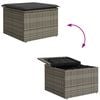 vidaXL Ensemble de canap&eacute; de jardin 4 pcs Gris Poly Rattan