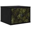 vidaXL Cabinet de chevet mural ELBURG Ch&ecirc;ne noir 36 x 33 x 25 cm