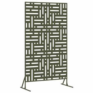 vidaXL &Eacute;cran de confidentialit&eacute; 100 x 50 x 180 cm Acier Vert olive