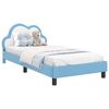vidaXL Cadre de lit pour enfants avec t&ecirc;te de lit Bleu 90 x 200 cm PU