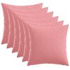 vidaXL Housse de coussin 6 pc HEERLEN Rose 50 x 50 cm Tissu