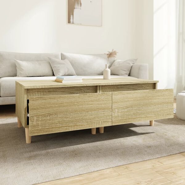 vidaXL Tables d'appoint 2 pcs Chêne sonoma 50x46x35 cm Bois ingénierie