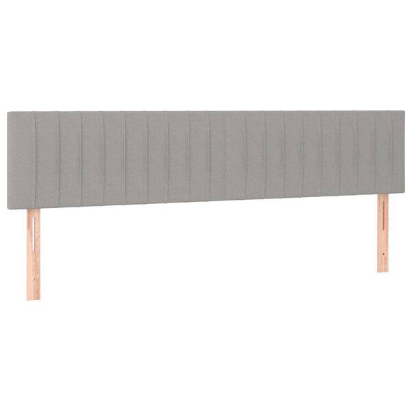 vidaXL Têtes de lit 2 pcs Gris clair 80x5x78/88 cm Tissu