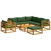 vidaXL Ensemble de Canap&eacute;s 8 pc Naturel Bois d'Acacia Massif