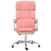 vidaXL Fauteuil inclinable de bureau Rose Similicuir
