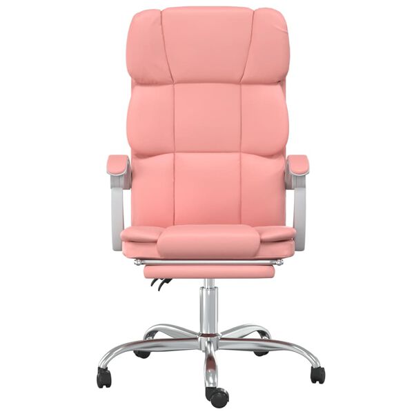 vidaXL Fauteuil inclinable de bureau Rose Similicuir