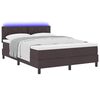 vidaXL Lit &agrave; ressorts avec matelas Marron fonc&eacute; 160 x 200 cm tissu