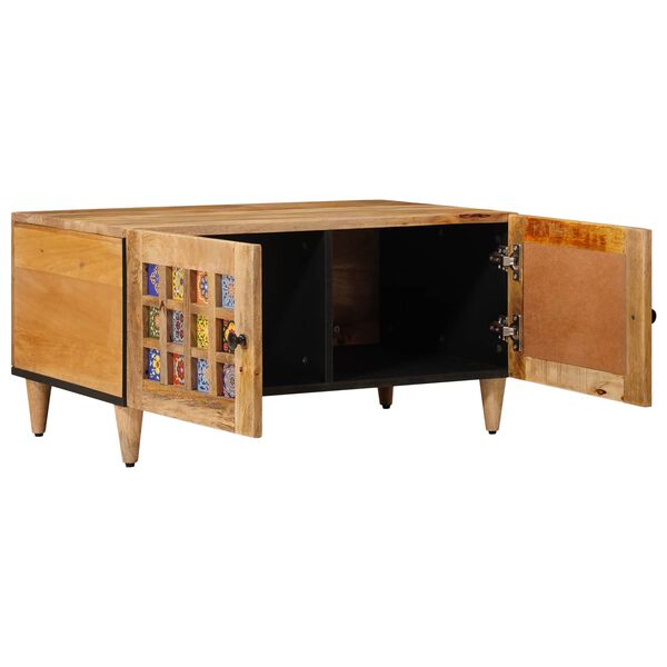 vidaXL Table basse Naturel 80 x 50 x 40 cm Bois de mangue massif