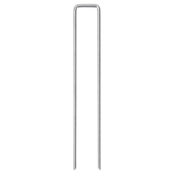 vidaXL Piquets de sol en forme de U 50 pcs 20x3,5 cm acier galvanis&eacute;