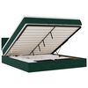 VidaXL Cadre de lit ottoman avec matelas vert fonc&eacute; 160x200 cm velours