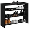 vidaXL &Eacute;tag&egrave;re &agrave; chaussures noir 80x25x62 cm bois d'ing&eacute;nierie