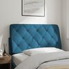 vidaXL Coussin de t&ecirc;te de lit bleu 100 cm velours