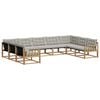 vidaXL Ensemble de canap&eacute;s d'ext&eacute;rieur 9 pc Blanc et gris clair