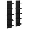 vidaXL &Eacute;tag&egrave;re Murale 2 pc Ch&ecirc;ne noir 22 x 15 x 100 cm