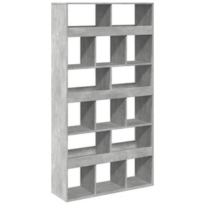 vidaXL Biblioth&egrave;que gris b&eacute;ton 100x33x187,5 cm bois d'ing&eacute;nierie