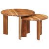 vidaXL Tables gigognes 2 pcs Marron Bois d'Acacia Massif