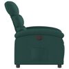 vidaXL Fauteuil inclinable &eacute;lectrique Vert fonc&eacute; Tissu