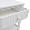 vidaXL Table de chevet 2 pcs Bois Blanc