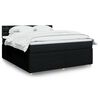 vidaXL Sommier &agrave; lattes de lit avec matelas Noir 180x200 cm Tissu
