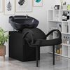 vidaXL Fauteuil de shampooing Noir 63 x 141 x 92 cm PVC