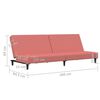 vidaXL Canap&eacute;-lit &agrave; 2 places Rose Velours