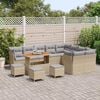 vidaXL Ensemble de canapé de jardin 13 pcs beige et gris clair