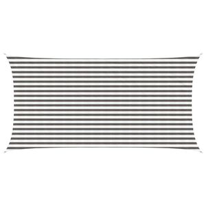 vidaXL Voile d'ombre Gris clair et blanc 2,5 x 4,5 m HDPE