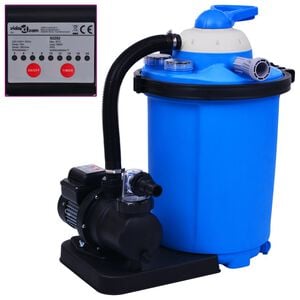 vidaXL Pompe de filtration &agrave; sable avec minuterie 550 W 50 L