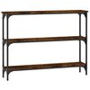 vidaXL Table console ch&ecirc;ne fum&eacute; 100x22,5x75 cm bois d'ing&eacute;nierie