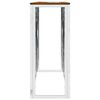 vidaXL Table console argent&eacute; acier inoxydable/bois massif r&eacute;cup&eacute;ration
