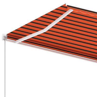 vidaXL Auvent manuel rétractable sur pied 350x250 cm Orange et marron