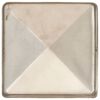 vidaXL Bouchons de poteau de cl&ocirc;ture pyramidaux 6 pcs Inox 81x81 mm