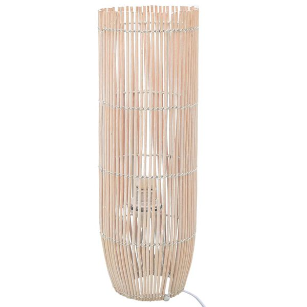 vidaXL Lampadaire sur pied Osier Blanc 84 cm E27